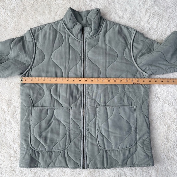 NWT Rails Woman Sage Green Denver Quilted Cotton Zip-Up Jacket Boho Chic Classic - Picture 5 of 8